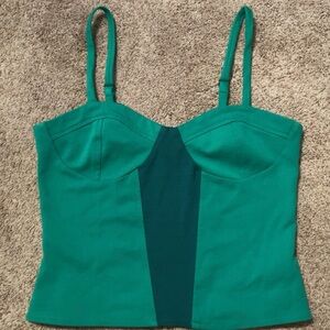 Lucca Coutour 2 tone Green Crop Top size M EUC
